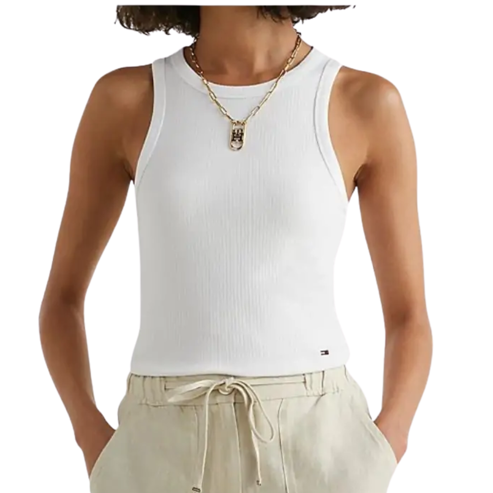 Tommy Hilfiger Canotta Slim Fit a Coste WW0WW38635YCF