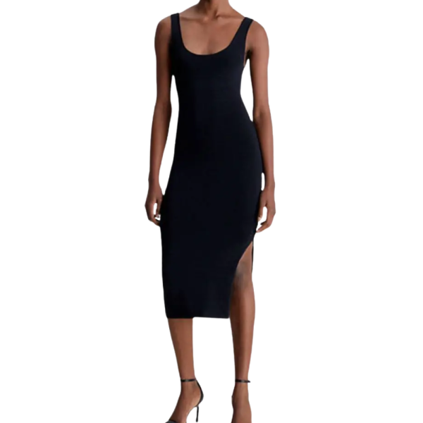 Calvin Klein Abito Bodycon in Maglia a Costine Slim K20K205762