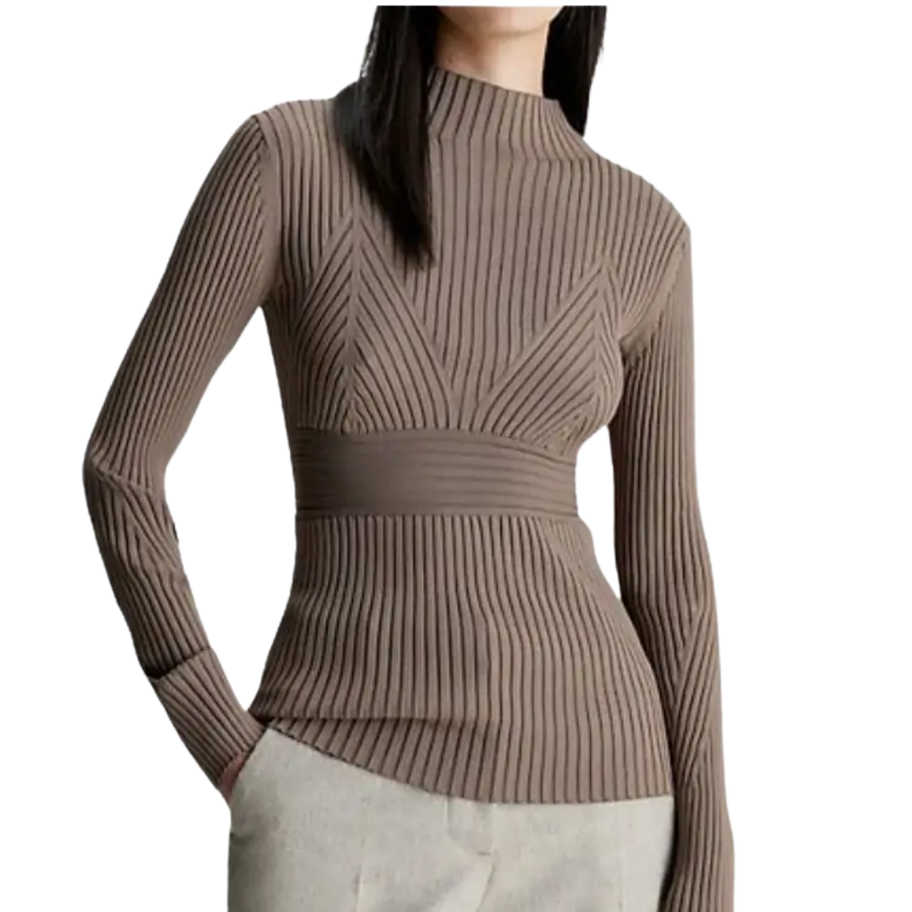 Calvin Klein Maglione con Cut-Out a Costine Slim K20K205995