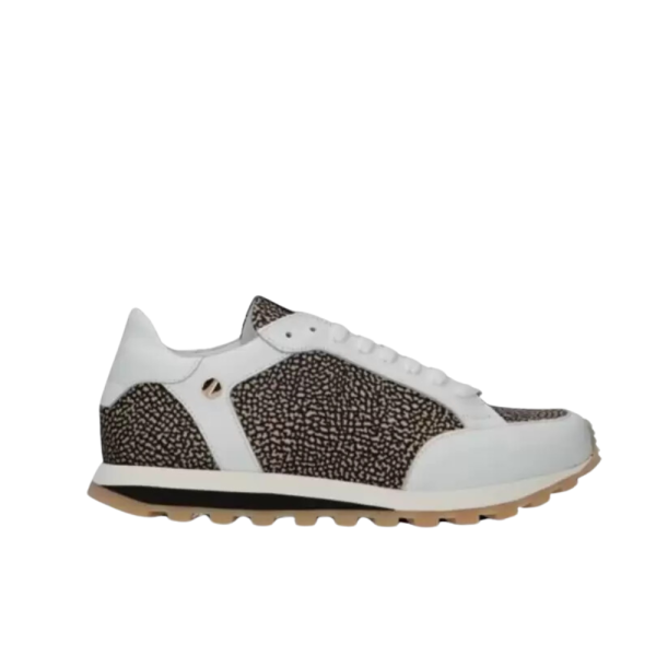 VITELLO BIANCO/ TESSUTO NEW JET OP NATURALE - sneaker - Borbonese