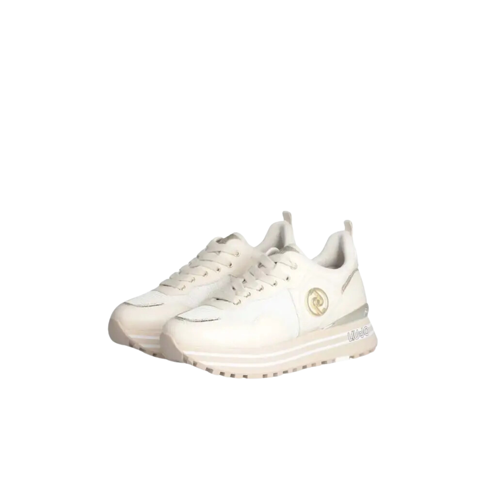 LIU JO MAXI WONDER 100- SNEAKER CALF LEATHER/MESH IVORY - sneaker - Liu jo - immagine 2