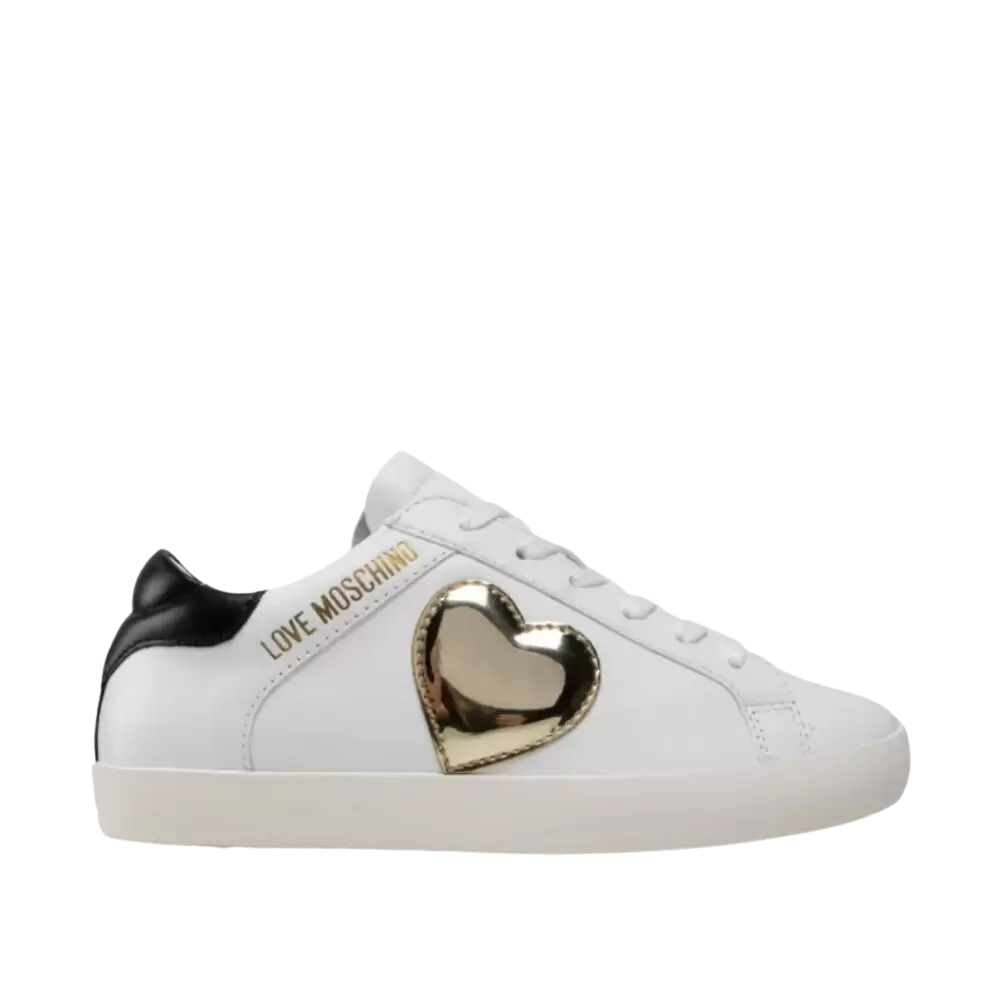 SNEAKERD.CASSE 25 VIT BIA+ NER/PLA - sneaker - Love Moschino