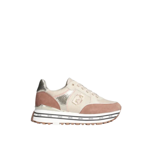 MAXI WONDER 20- SNEAKER COW SUEDE/LUREX/TAN - sneaker - Liu jo
