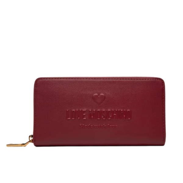 PORTAFOGLIO VITELLO+ PU VINO - Portafogli - Love Moschino
