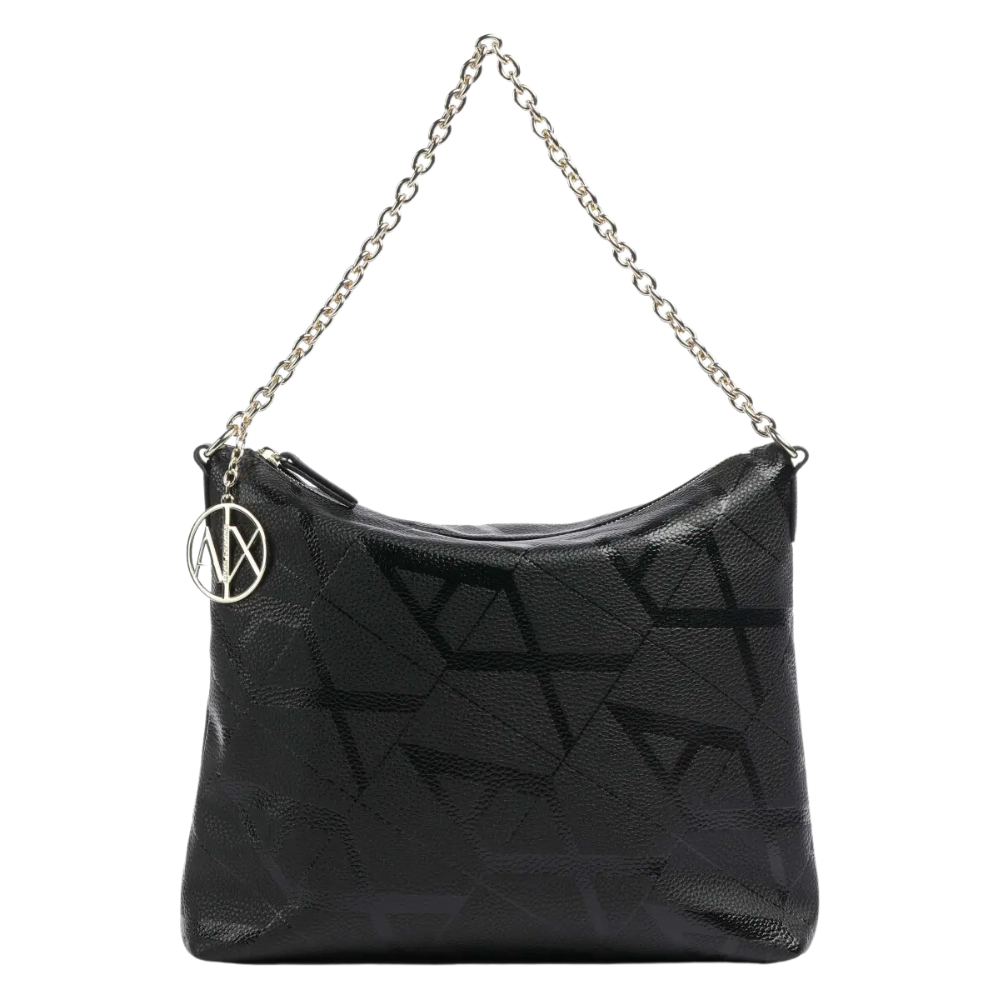 SHOPPING BAG HOBO M BLACK/BLACK - BORSA - Armani Exchange