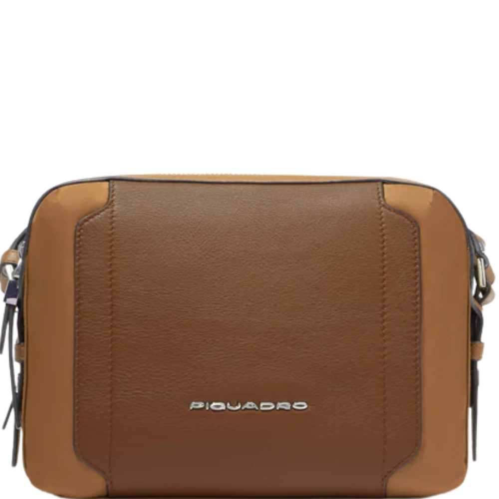 CAMERA CASE 2 ZIPPER IN PELLE E TESSUTO - BORSA - Piquadro