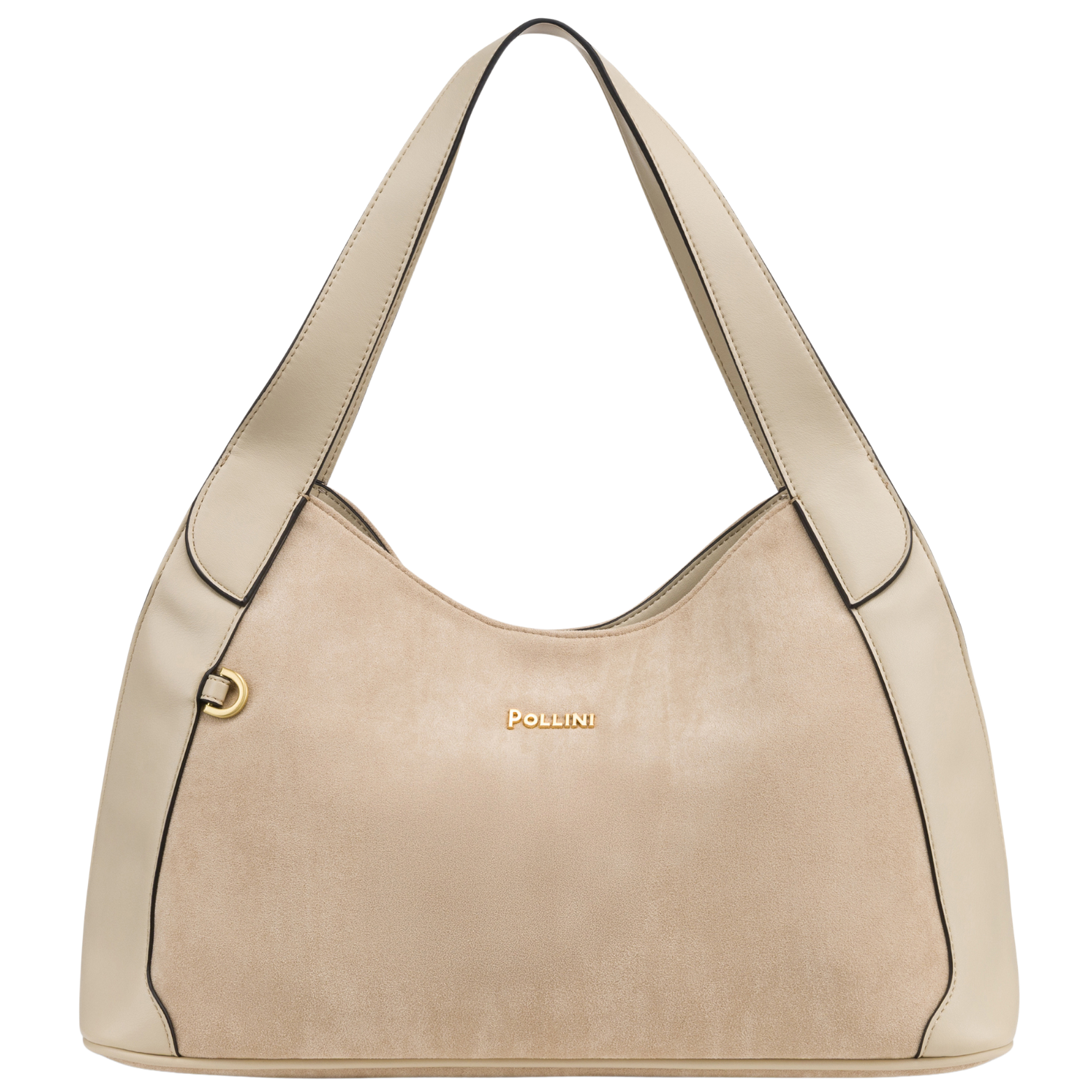 Hobo Bag Sabrina Medium In Simil Suede Ecru/ecru - BORSA - Pollini