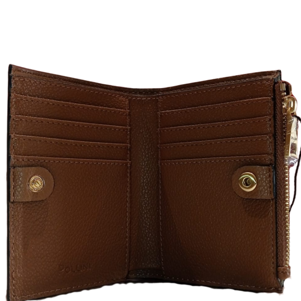 PORTAFOGLIO MINI GRAIN CUOIO - PORTAFOGLI - POLLINI